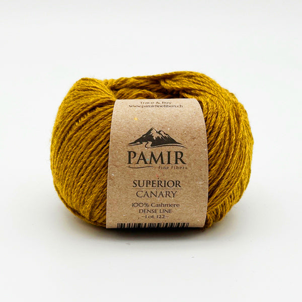 Cashmere SUPERIOR Garn in der Farbe Canary, Vorderansicht
