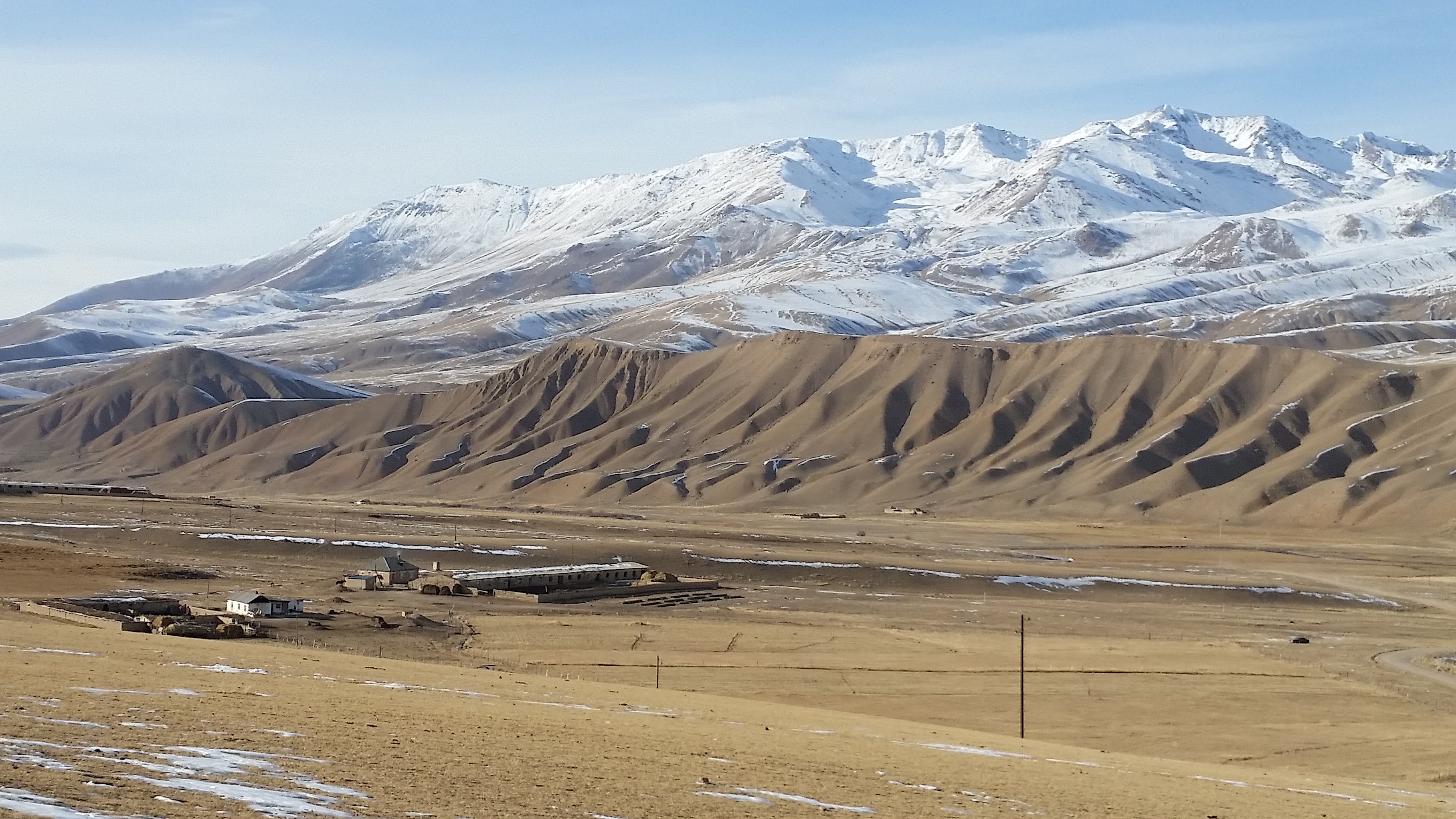 Panorama eines Hochtals in Kirgistan