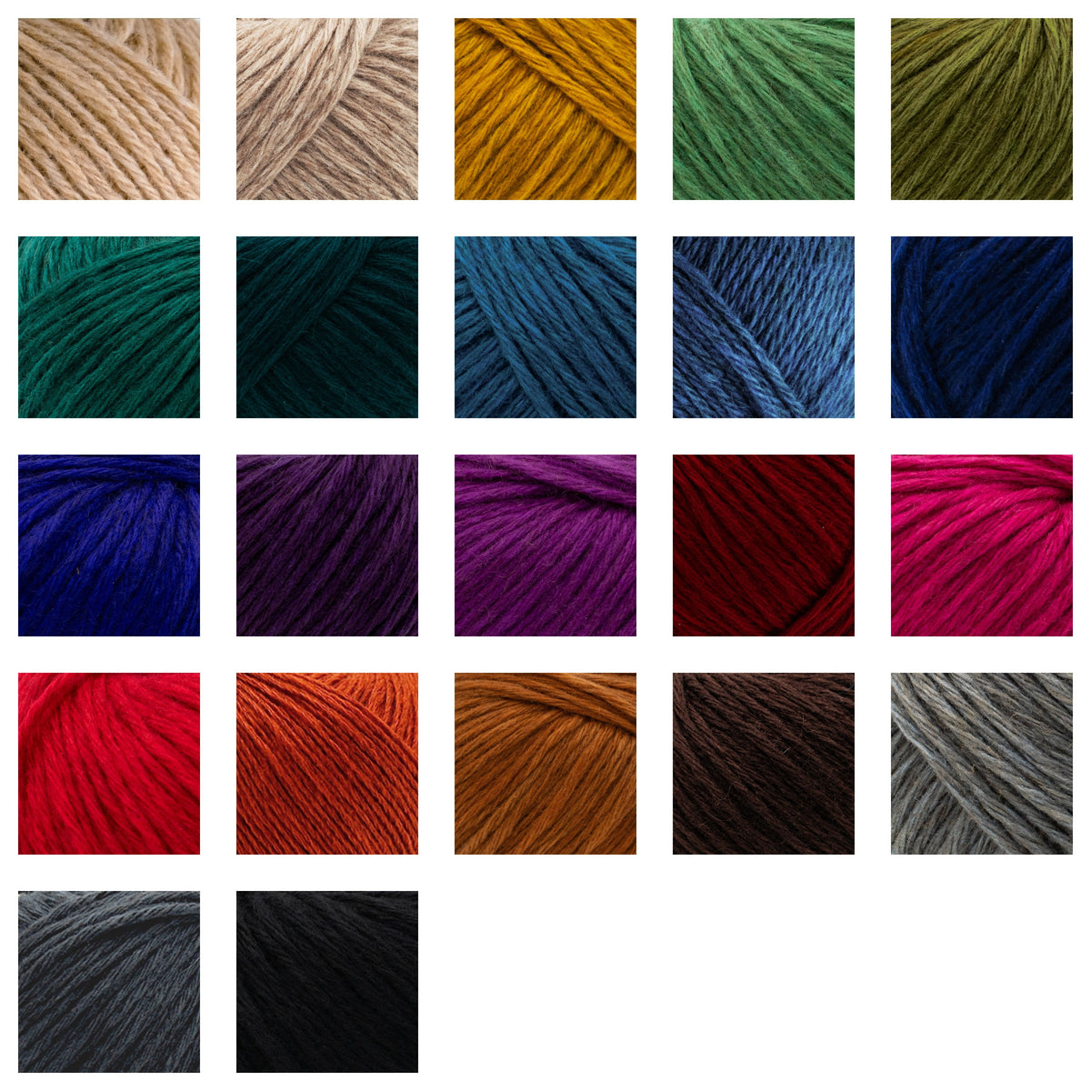 Cashmere CLASSIC Garn – Farbkarte mit allen Farbtönen