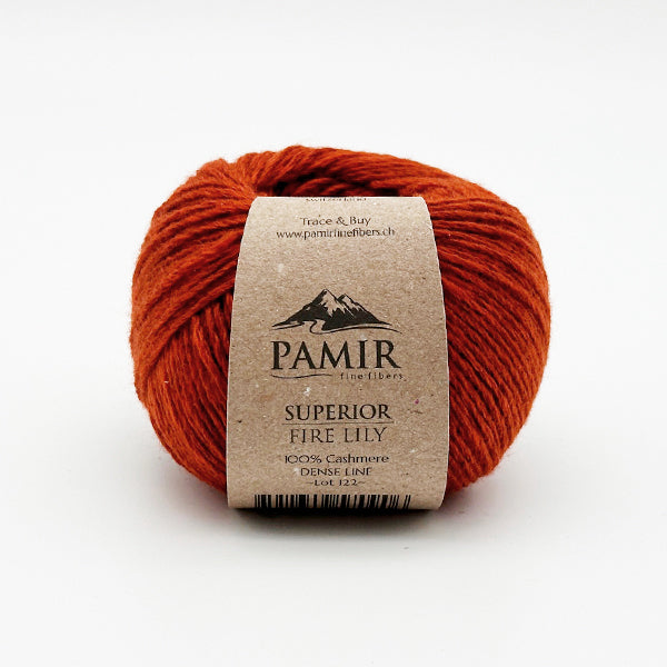 Cashmere SUPERIOR Garn in der Farbe Fire Lily, Vorderansicht