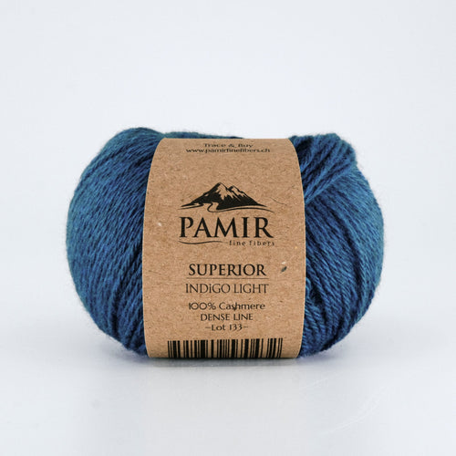 Cashmere SUPERIOR Garn in der Farbe Indigo Light, Vorderansicht