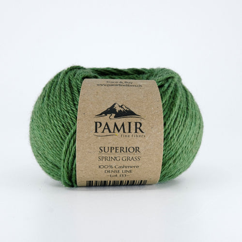 Cashmere SUPERIOR Garn in der Farbe Spring Grass, Vorderansicht