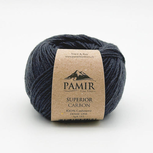 Cashmere SUPERIOR Garn in der Farbe Carbon, Vorderansicht
