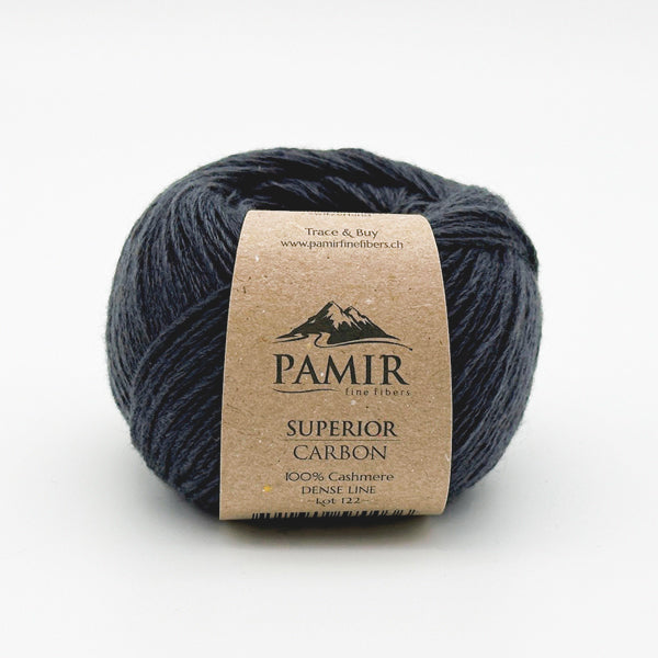Cashmere SUPERIOR Garn in der Farbe Carbon, Vorderansicht