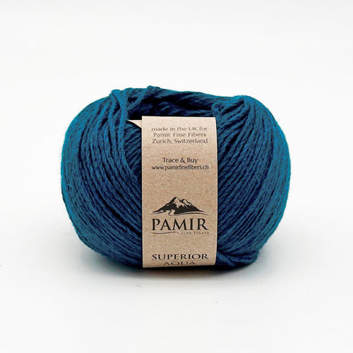 Cashmere SUPERIOR Garn in der Farbe Aqua, Vorderansicht
