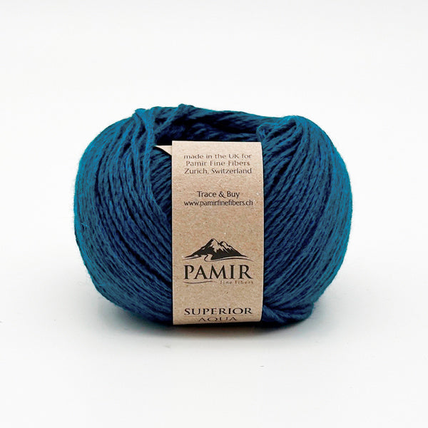 Cashmere SUPERIOR Garn in der Farbe Aqua, Vorderansicht